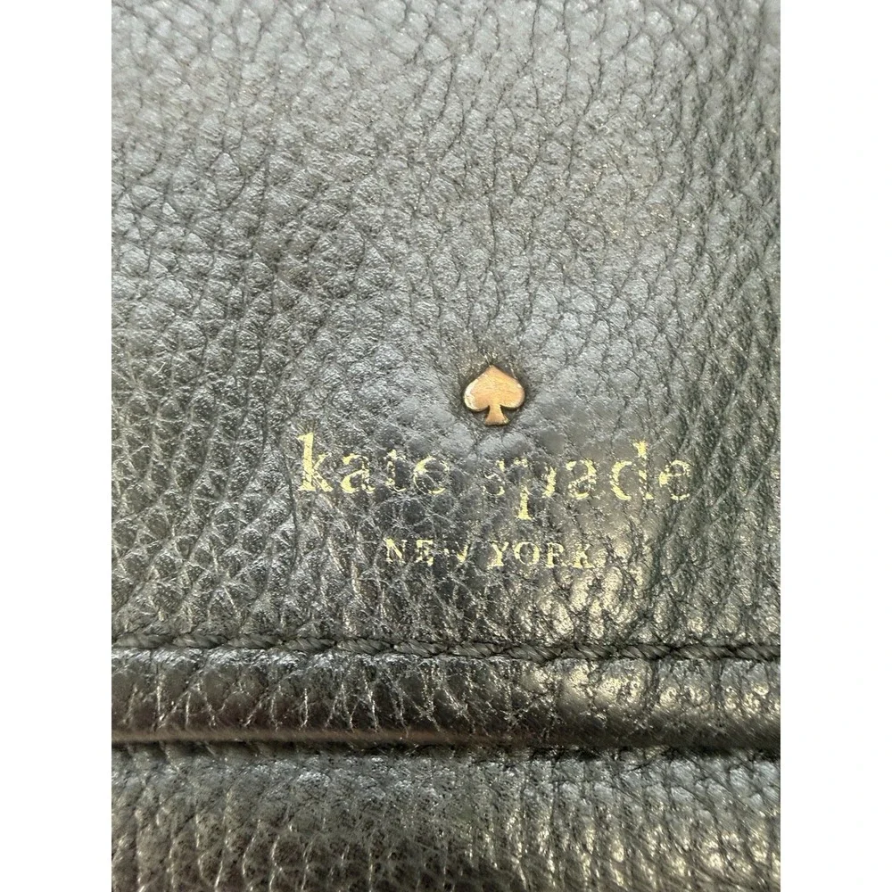 KATE SPADE New York Cobble Hill Black Pebbled Leather Expandable Crossbody Purse